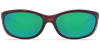 Costa Del Mar Fathom Polarized Sunglasses Tortoise Green Mirror Front
